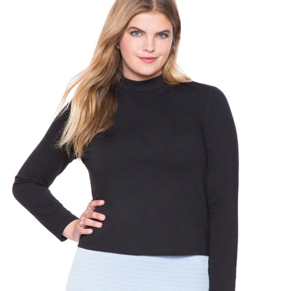 Eloquii Mock Neck Shirt, Size 18